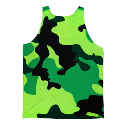 Neon Green Camo Adult Tank Top - Mr.SWAGBEAST
