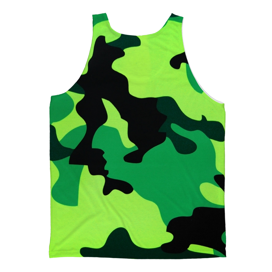 Neon Green Camo Adult Tank Top - Mr.SWAGBEAST