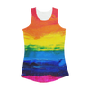 LGBT Pride Rainbow Canvas Paint Premium Women's Tank Top - Mr.SWAGBEAST