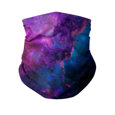 Blue Purple Space Nebula Neck Gaiter/Face Mask - Mr.SWAGBEAST