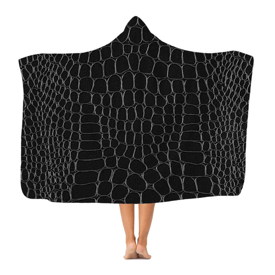 Black Snake Skin Premium Adult Hooded Blanket - Mr.SWAGBEAST