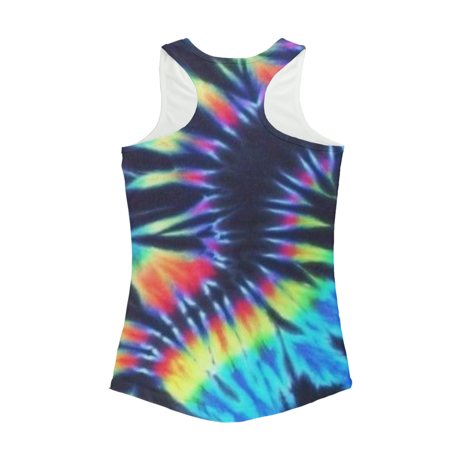 Dark Tie Dye Women's Performance Tank Top - Mr.SWAGBEAST