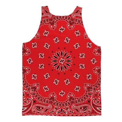 Red Bloods Bandana Black Bandana Adult Tank Top - Mr.SWAGBEAST