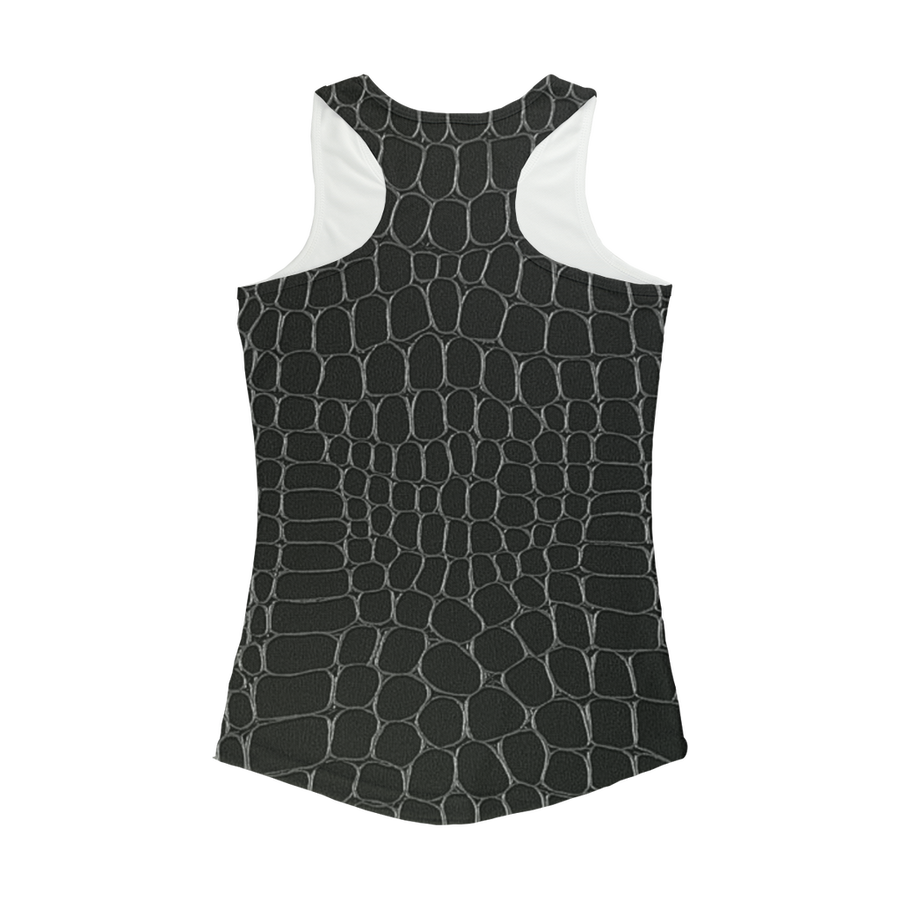 Black Snake Skin Women Performance Tank Top - Mr.SWAGBEAST