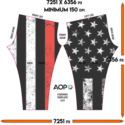Firefighters Red Stripe Firefighter Flag Leggings - Mr.SWAGBEAST