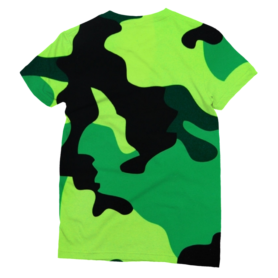 Neon Green Camo Classic Sublimation Women's T-Shirt - Mr.SWAGBEAST