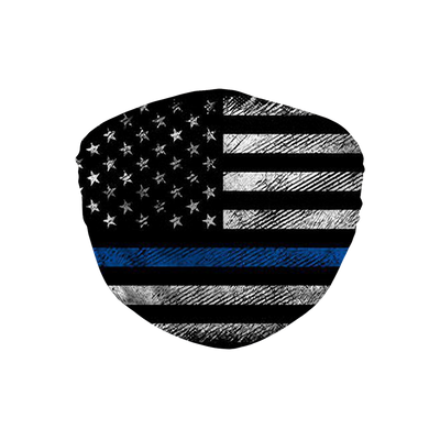 Blue Lives Matter Blue Lives Matter Flag Face Mask - Mr.SWAGBEAST