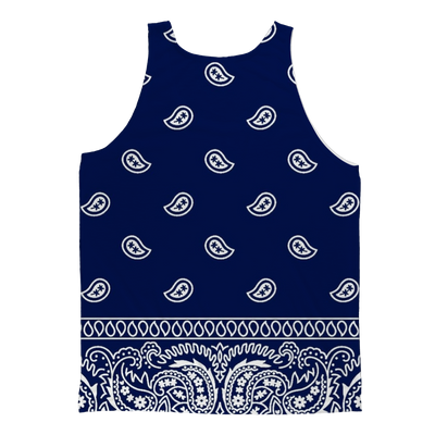 Blue Bandana Adult Tank Top - Mr.SWAGBEAST