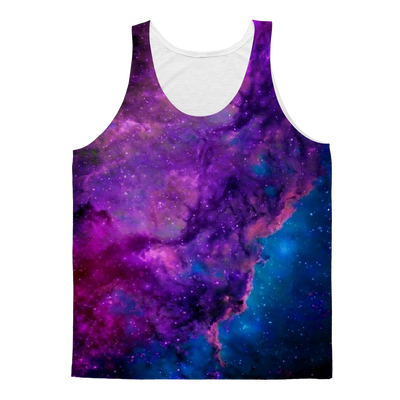 Blue Purple Space Nebula Adult Tank Top - Mr.SWAGBEAST