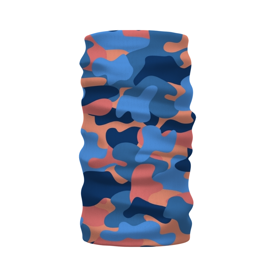 Blue Orange Camo Neck Warmer Morf Scarf - Mr.SWAGBEAST