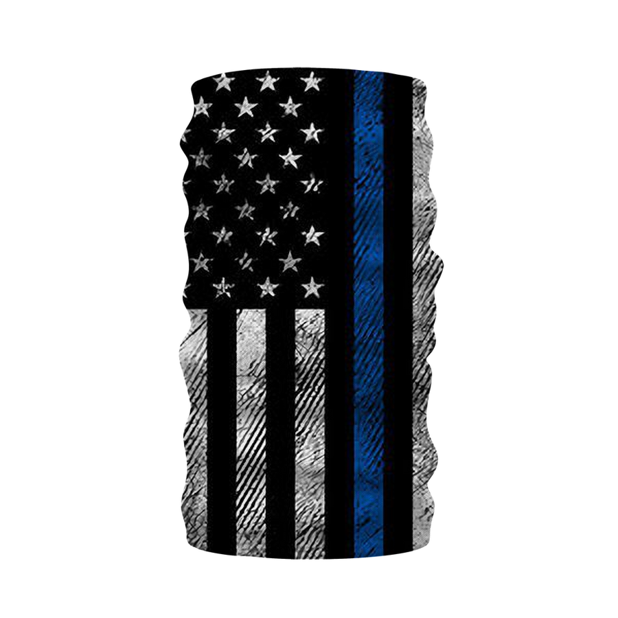Blue Lives Matter Flag Neck Scarf Mask - Mr.SWAGBEAST