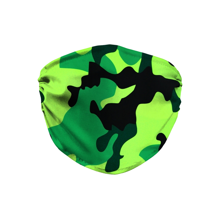 Neon Green Camo Face Mask - Mr.SWAGBEAST