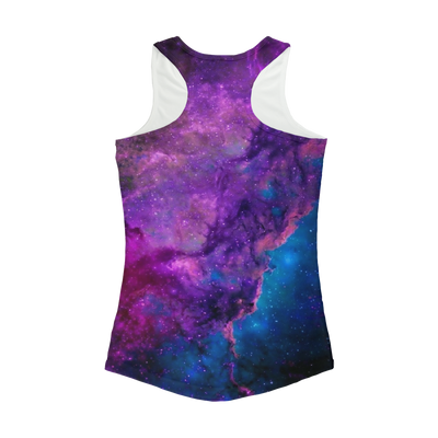 Blue Purple Space Nebula Women Performance Tank Top - Mr.SWAGBEAST