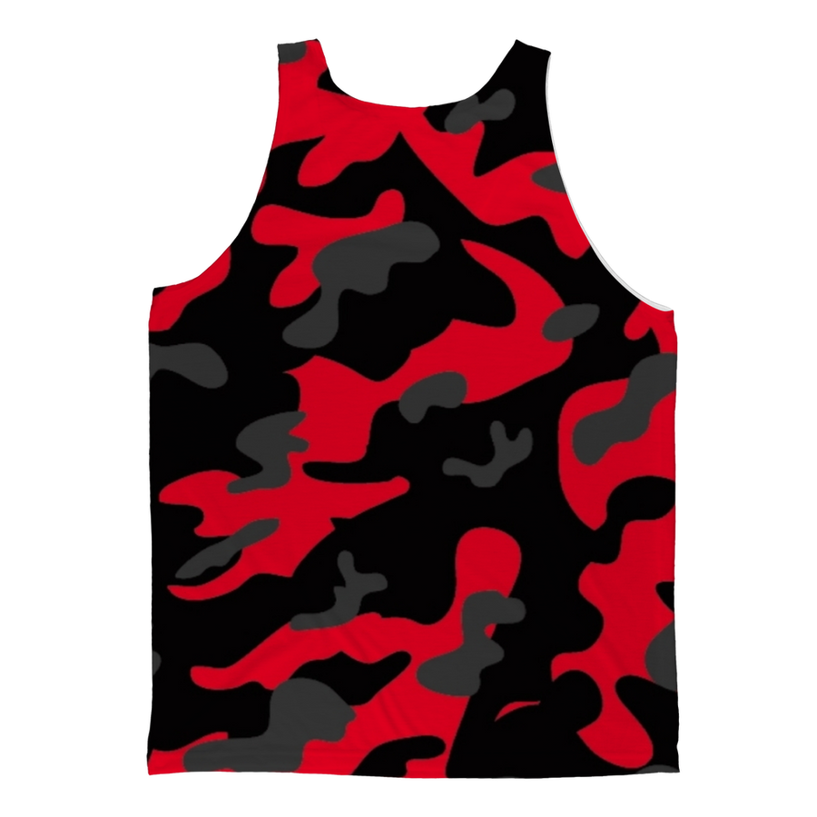 Red Black Grey Camo Adult Tank Top - Mr.SWAGBEAST