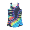 Dark Tie Dye Women's Performance Tank Top - Mr.SWAGBEAST