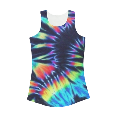 Dark Tie Dye Women's Performance Tank Top - Mr.SWAGBEAST