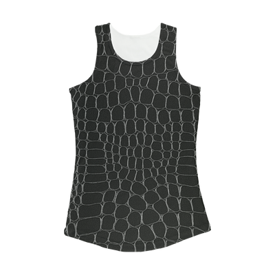 Black Snake Skin Women Performance Tank Top - Mr.SWAGBEAST