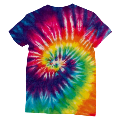 Rainbow Swirl Tie Dyed Women's Cut T-shirt All Over Print - Mr.SWAGBEAST