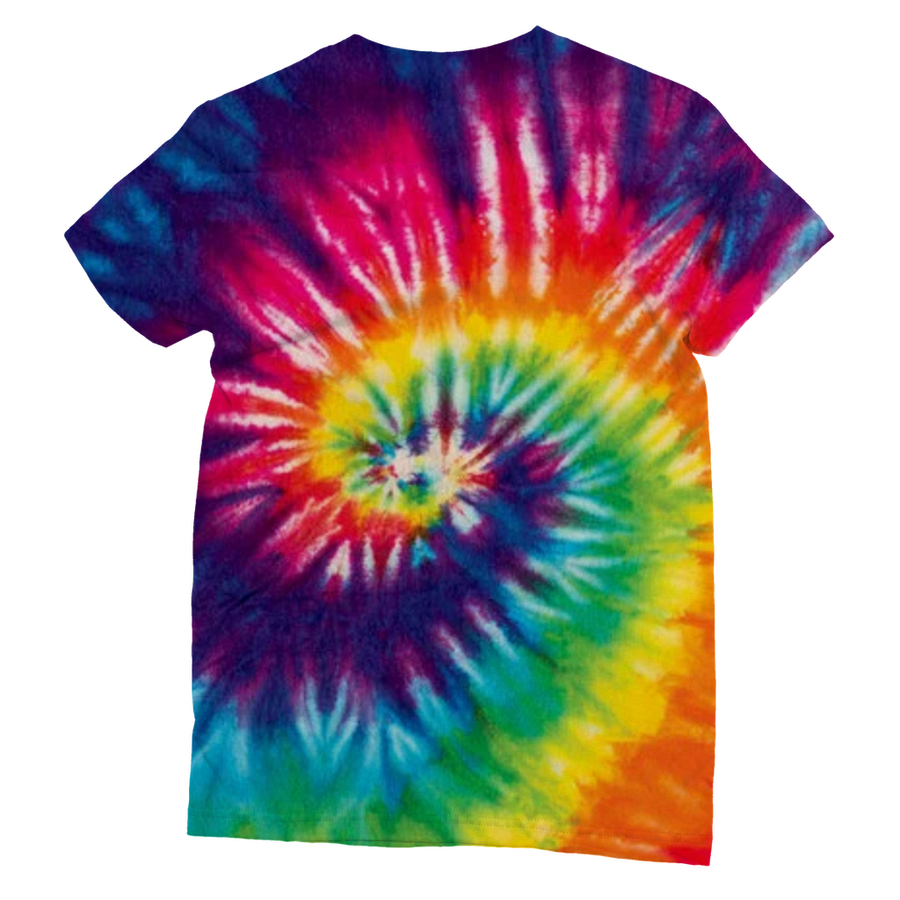 Rainbow Swirl Tie Dyed Women's Cut T-shirt All Over Print - Mr.SWAGBEAST