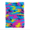 Pink Yellow Blue Camo Premium Adult Blanket - Mr.SWAGBEAST