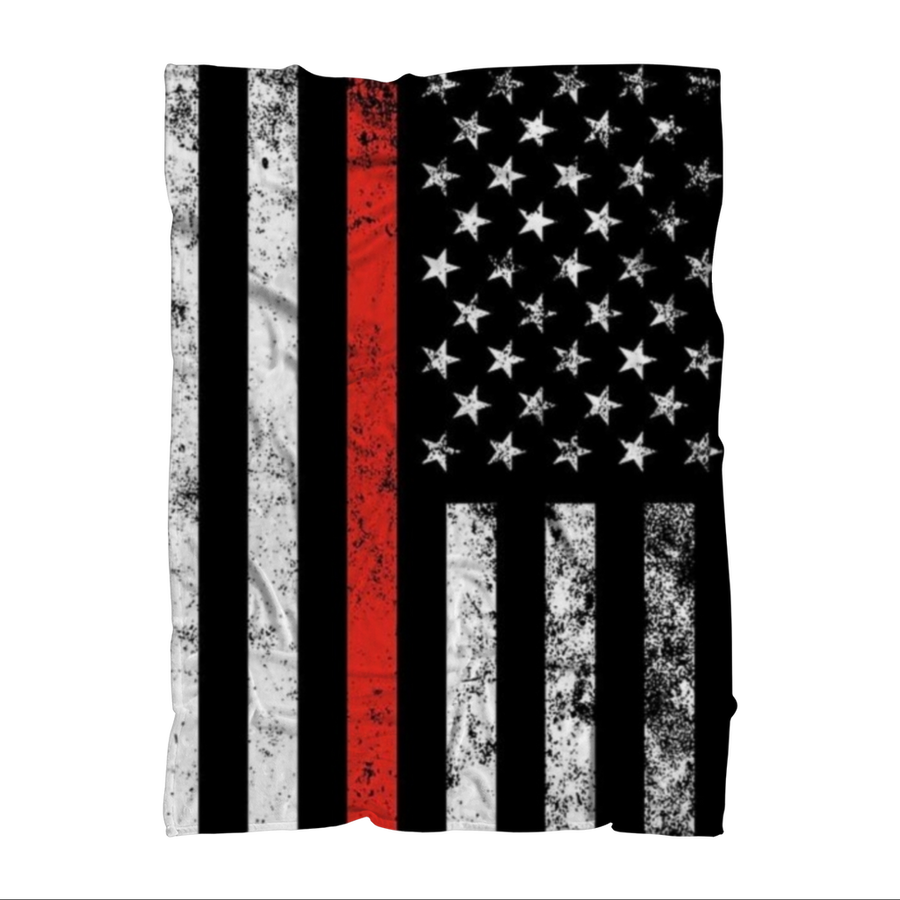 Firefighters Red Lives Firefighter Flag Premium Adult Blanket - Mr.SWAGBEAST