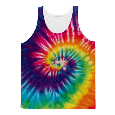 Rainbow Swirl Tie Dyed Adult Tank Top - Mr.SWAGBEAST