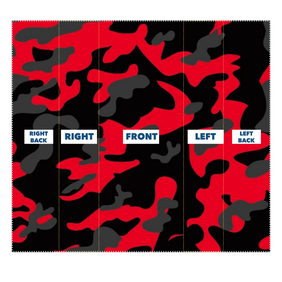 Red Black Grey Camo Sublimation Neck Gaiter - Mr.SWAGBEAST