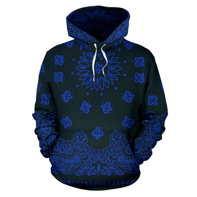 Blue and Black Bandana Hoodie - Mr.SWAGBEAST