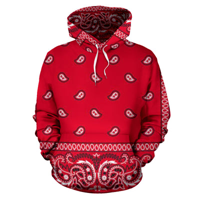Red Bloods Bandana Hoodie - Mr.SWAGBEAST