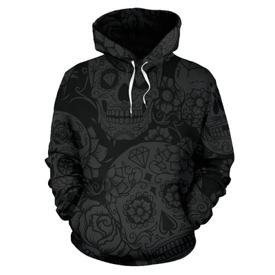 Dark Sugar Skull Hoodie - Mr.SWAGBEAST