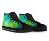 Aqua Blue and Green Palms High Top Chuck Sneakers - Mr.SWAGBEAST