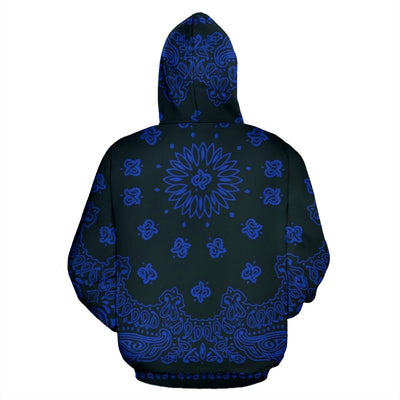 Blue and Black Bandana Hoodie - Mr.SWAGBEAST