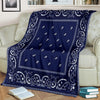 Crip Cuz Blue Bandana Premium Blanket - Mr.SWAGBEAST