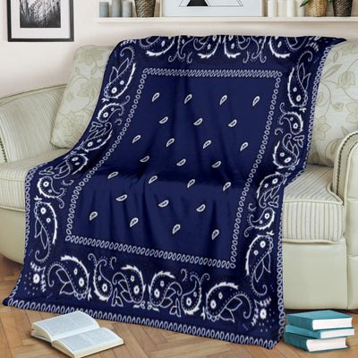 Crip Cuz Blue Bandana Premium Blanket - Mr.SWAGBEAST