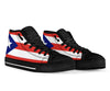 Puerto Rico Flag High Top Sneaker Shoes with Black Soles - Mr.SWAGBEAST