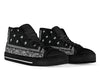 Black Bandana High Top Sneakers Custom Shoes with Black Soles - Mr.SWAGBEAST
