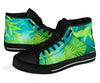 Aqua Blue and Green Palms High Top Chuck Sneakers - Mr.SWAGBEAST