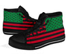 BLM Afro American Flag High Top Sneakers - Mr.SWAGBEAST