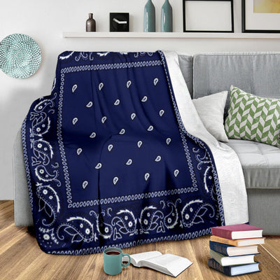 Crip Cuz Blue Bandana Premium Blanket - Mr.SWAGBEAST