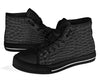 Black Snake Skin Print High Top Sneakers - Mr.SWAGBEAST