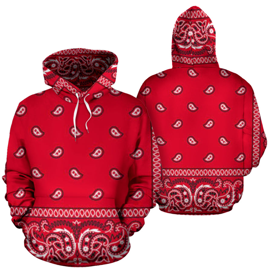 Red Bloods Bandana Hoodie - Mr.SWAGBEAST