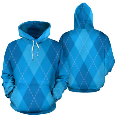 Light Blue Plaid Hoodie - Mr.SWAGBEAST