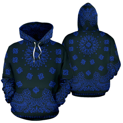 Blue and Black Bandana Hoodie - Mr.SWAGBEAST
