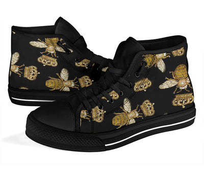 Queen Bees Designer High Top Sneaker Custom Shoes with Black Sole - Mr.SWAGBEAST