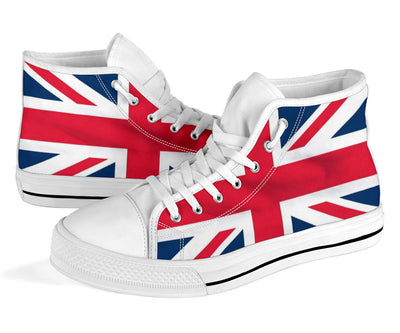Great Britain Flag High Top Sneaker Custom Shoes with White Soles - Mr.SWAGBEAST