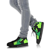 Neon Green Camo High Top Sneakers Custom Shoes with Black Soles - Mr.SWAGBEAST