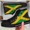 Jamaican Flag High Top Sneakers Custom Shoes with Black Soles - Mr.SWAGBEAST