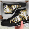 Designer Cheetah Design High Top Sneaker Custom Shoes with Black Sole - Mr.SWAGBEAST