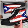 Puerto Rico Flag High Top Sneaker Shoes with Black Soles - Mr.SWAGBEAST