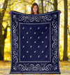 Crip Cuz Blue Bandana Premium Blanket - Mr.SWAGBEAST